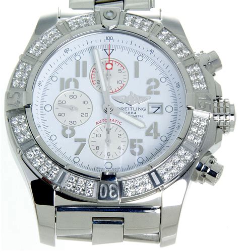 Breitling super avenger with diamonds